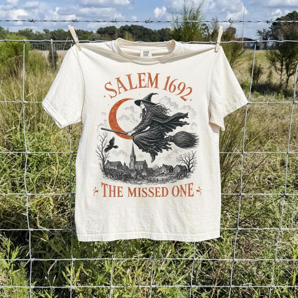 Salem 1692 Witch T-Shirt, Witchy Halloween Tee, Spooky Mystical Graphic Unisex